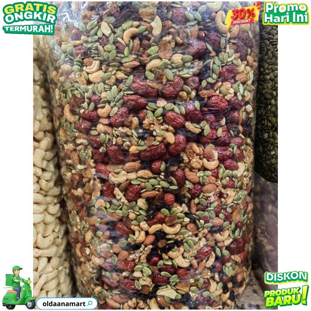 

[Terlaris]Cemilan Sehat Trail Mix 250Gram Cemilan Sehat Cemilan Diet Cemilan Gurih Dan Renyah Cemilan Baik Untuk Kesehatan D Sale
