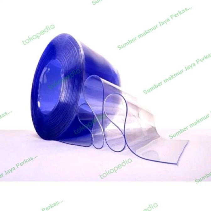

Pvc Curtain Biru Clear 2Mm X 20Cm X 50M ( Tirai Pvc Curtain Clear Roll