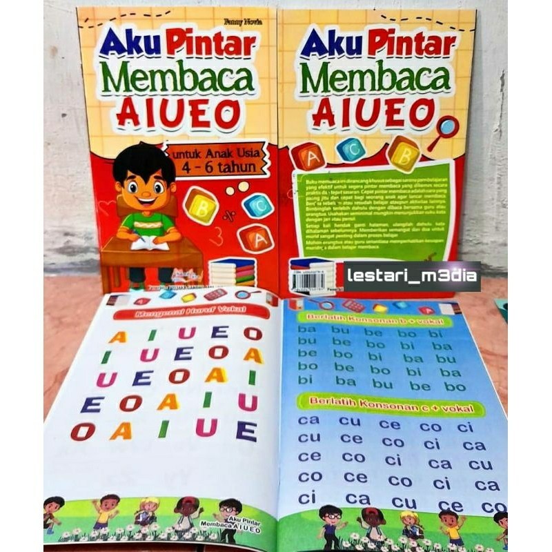 

PROMOO !! buku aku pintar membaca AIUEO usia 4-6 tahun