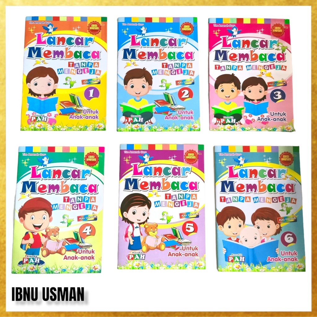 

LANCAR MEMBACA TANPA MENGEJA ISI 6 BUKU I FULL COLOUR DAN GAMBAR I ORIGINAL