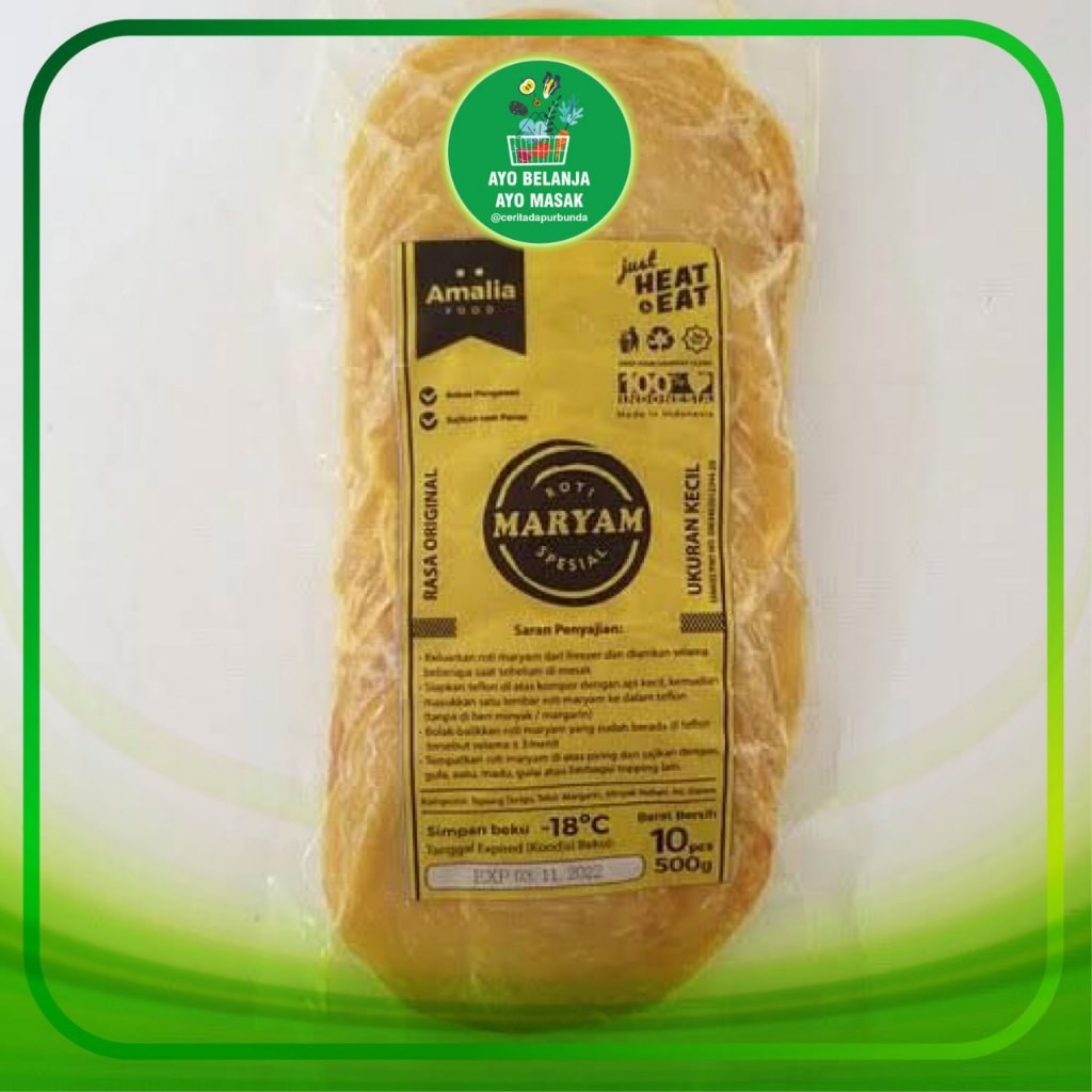 

Roti Maryam kemasan 500gr (frozen)