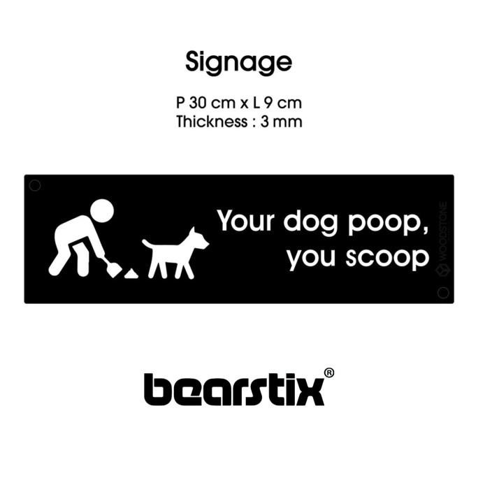 

Sign Scoop Your Pet's Poop Papan Tanda Pungut Pup Dog Anjing Taman