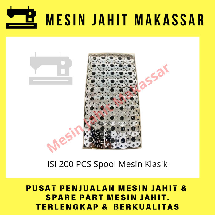 

hanya disini] [1 DUS isi 200 Pcs] Spool Besi Mesin Jahit Klasik 1 Dos Isi 200 Pcs