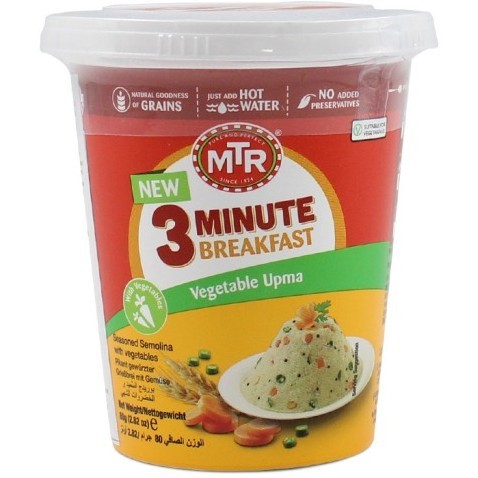 

Open DS] MTR 3 MINUTE BREAKFAST VEGETABLE UPMA 80GR / Sarapan Sehat