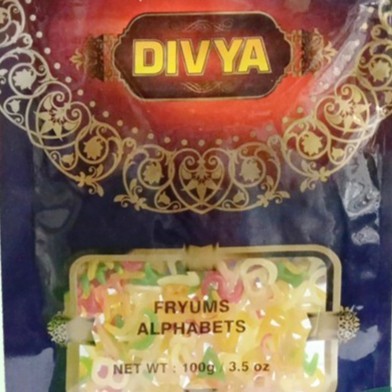 

------] Kerupuk india FRYUMS ALPHABETS DIVYA 100G / Cemilan Renyah