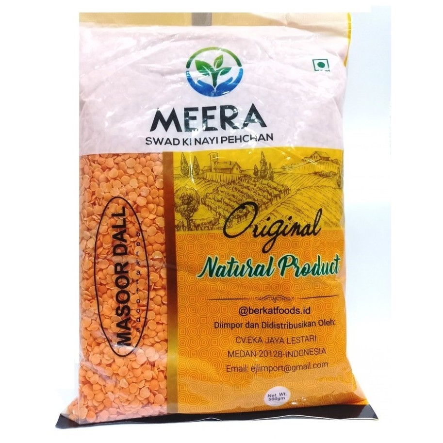 

Kualitas terbaik] MASOOR DALL SPLIT 500g MEERA / Red Whole Lentils / Lentil Merah