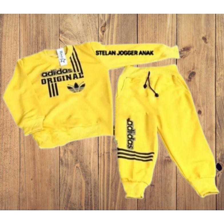 Super Sale Stelan Jogger Adidas Anak Laki/Perempuan Premium Usia 1-10 Tahun Set Training Anak Laki L