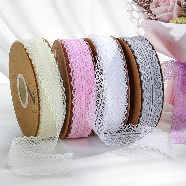 

VIRAL [1Rol 45Meter] Korean Pita Renda Lace Ribbon 3cm PITA RENDA LEBAR 3 CM / FLOWER WRAP RIBBON gf-5