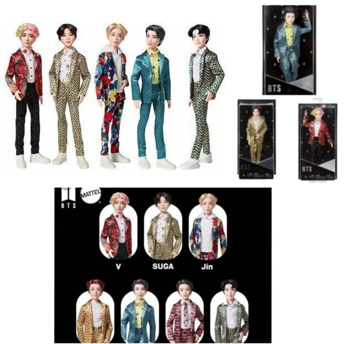 Boneka Bt21 bts doll idol kpop suga jin figur barbie cowok bts mattel BS86