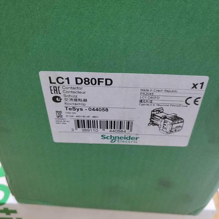 Contactor Lc1D80Fd 110Vdc 37Kw Schneider