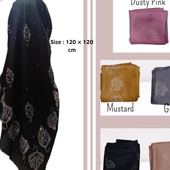 Hijab Segi Empat Payet - Jilbab Pesta - Hijab Swarovski - Hijab Mewah