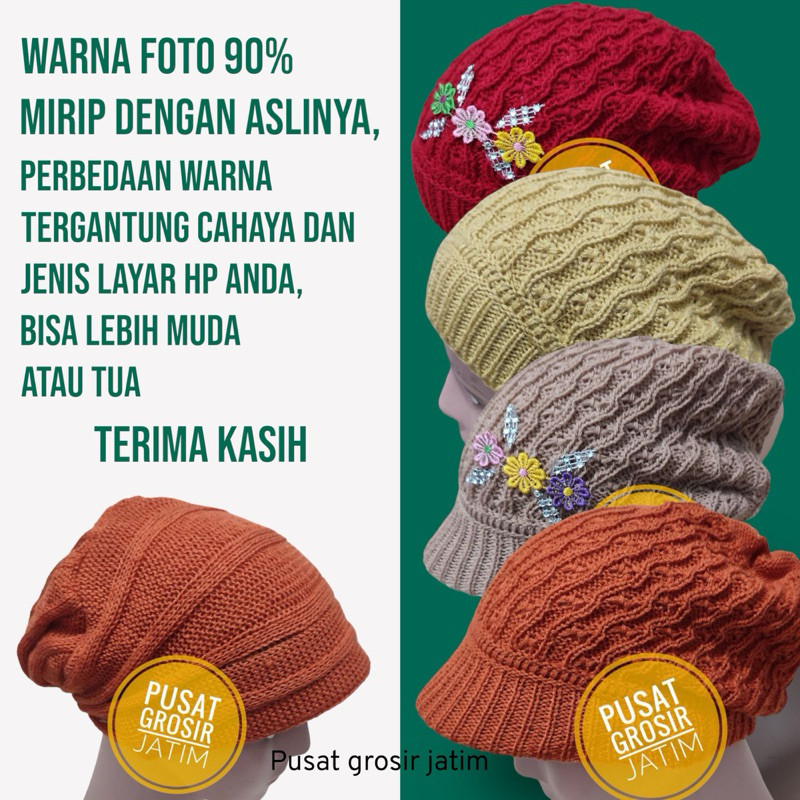 COBA KERPUS TOPI KUPLUK RAJUT IBU EMAK CIPUT TOPI RAJUT JADUL NENEK PREMIUM TEBAL HALUS UNTUK WANITA