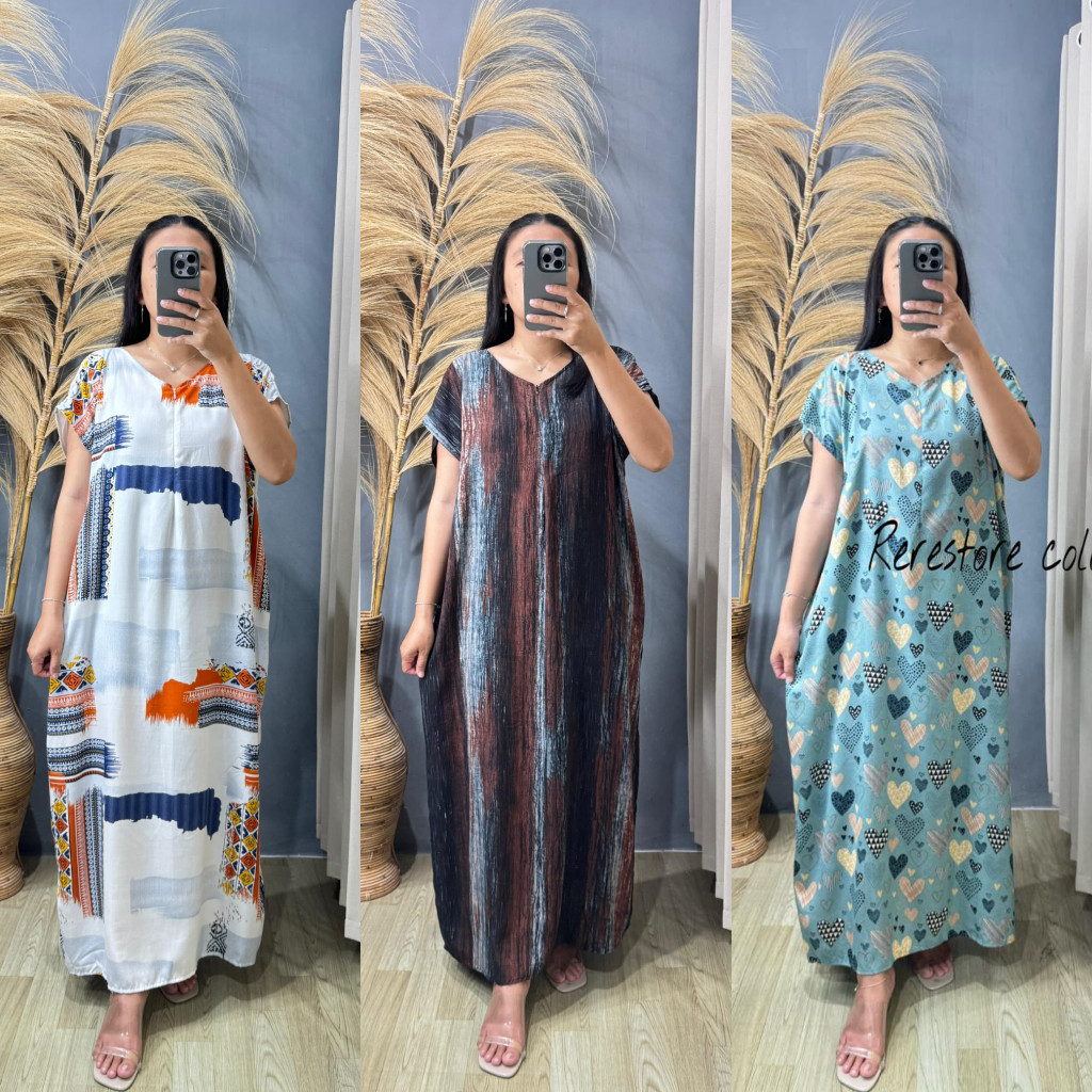 Daster Wanita Terbaru 2024 Dress Remaja Kekinian Sexy Dres Dstr Selutut Pakaian Santai Perempuan Ham