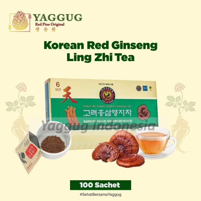

Red Ginseng Ling Zhi Tea 100% Original Korea (100 Sachet)