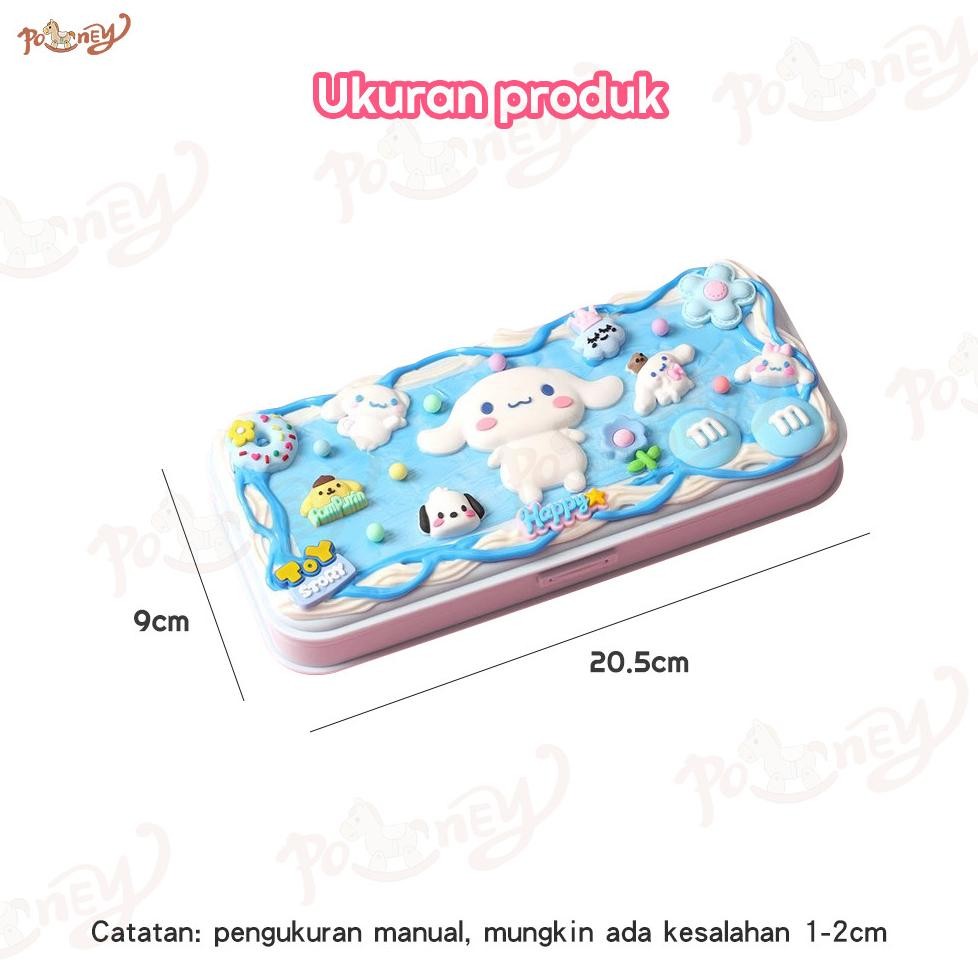 

Trt Poney DIY Deco Cream Set Kotak Pensil Tempat Pensil Sanrio Kuromi Korea Lucu Anak TERLARIS