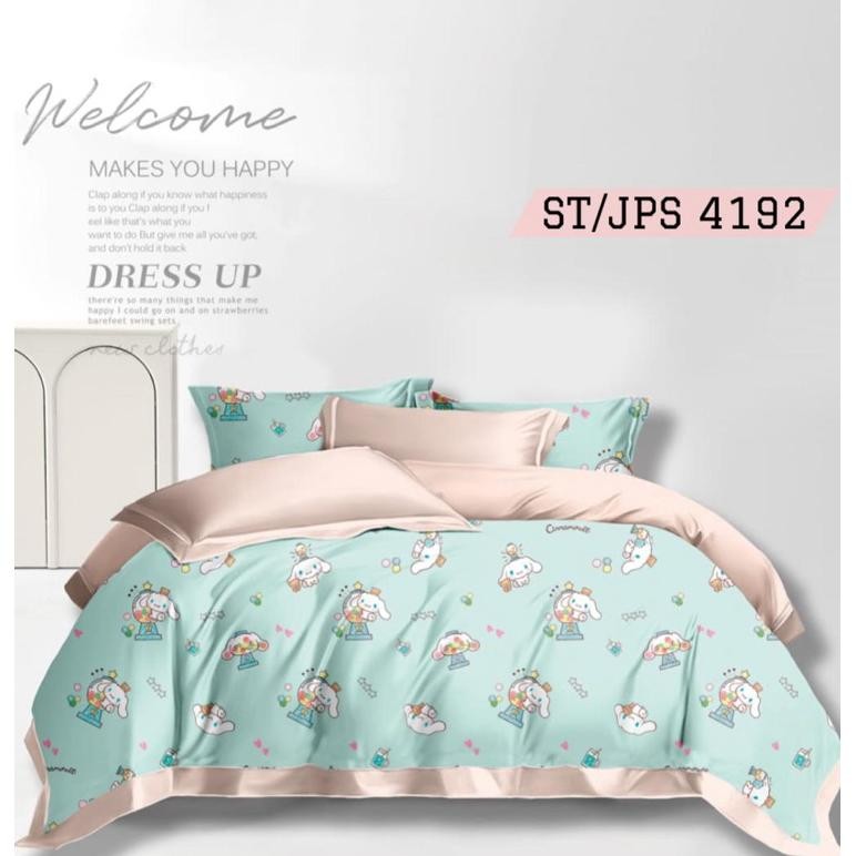 Trt ProvenSprei - Sprei Katun Jepang Motif Anak - Motif Sanrio Cinnamoroll  Pink Kuning TERLARIS