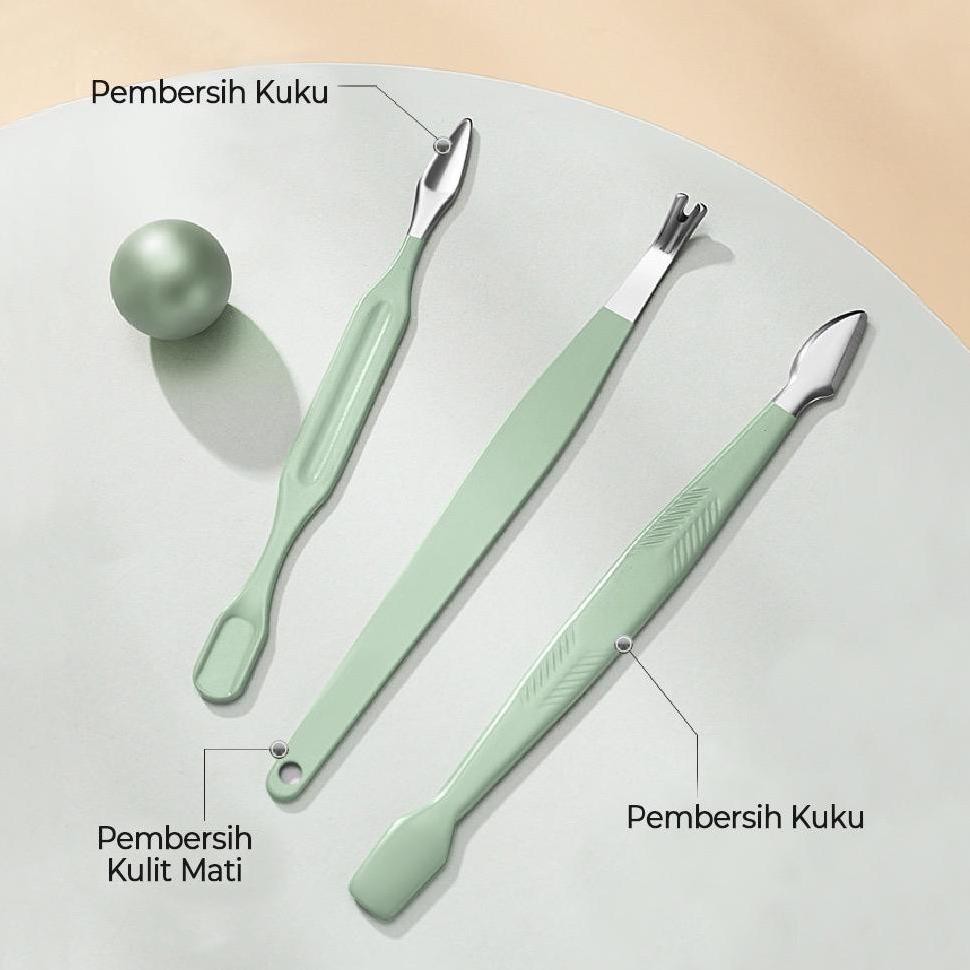d-54 SET-18 IN 1 Manicure Padicure Alat Potong Kuku Perlengkapan Gunting Kuku 1set isi 18pcs Premium