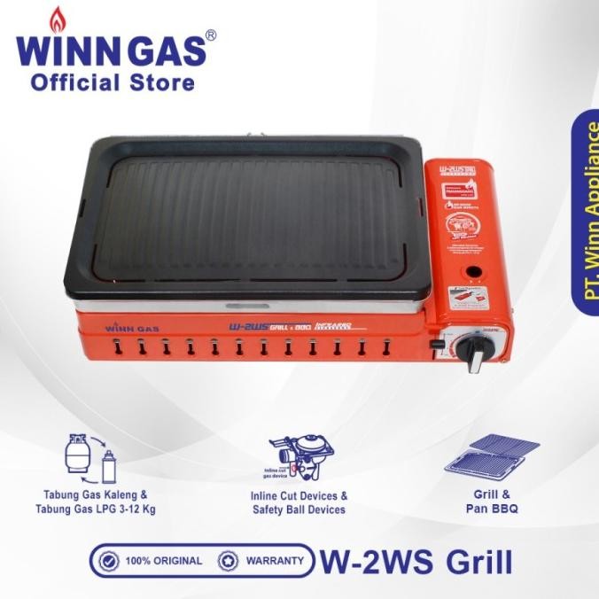 Winn Gas Kompor Grill Portable W2WS 2 / Kompor Portable Grill BBQ