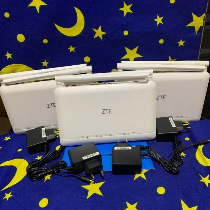 ZTE ZXHN F670L V9 V3 V2 V1 F609 GPON ONT Wifi Router & Adaptor (Port Biru)