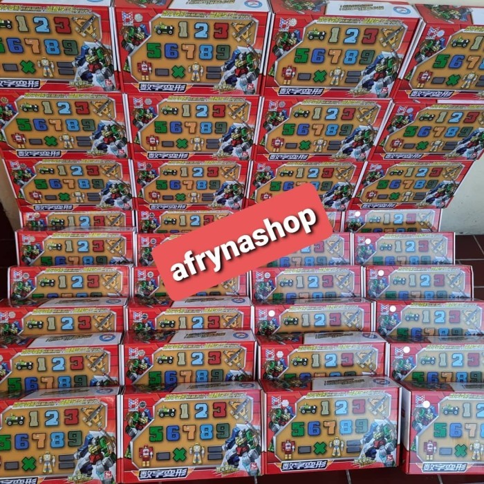 Licy Mainan Robot Angka Bongkar Pasang Jadi Robot Transformer