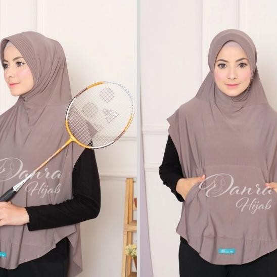 Hijab Sportiva Jilbab Olahraga Danra Hijab Hitam Grey Dll