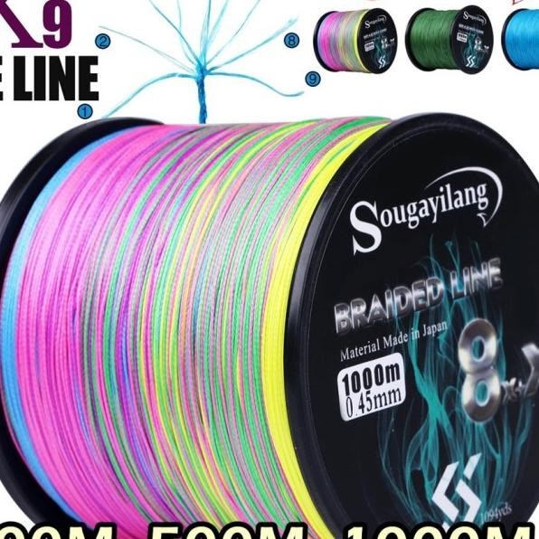 Sougayilang Senar Pe 9 Untai 300M 500M X9 Kepang Tali Pancing Line