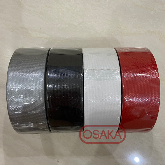 

Sale Lakban Kain Jumbo Hawaii Warna Hitam Putih Merah Abu Abu 2 Inch X 34M