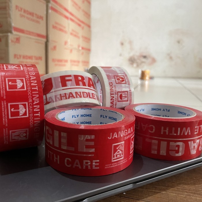 

Sale Fly Home Lakban Fragile Jangan Di Banting 100Yard 36Pcs Harga Grosir