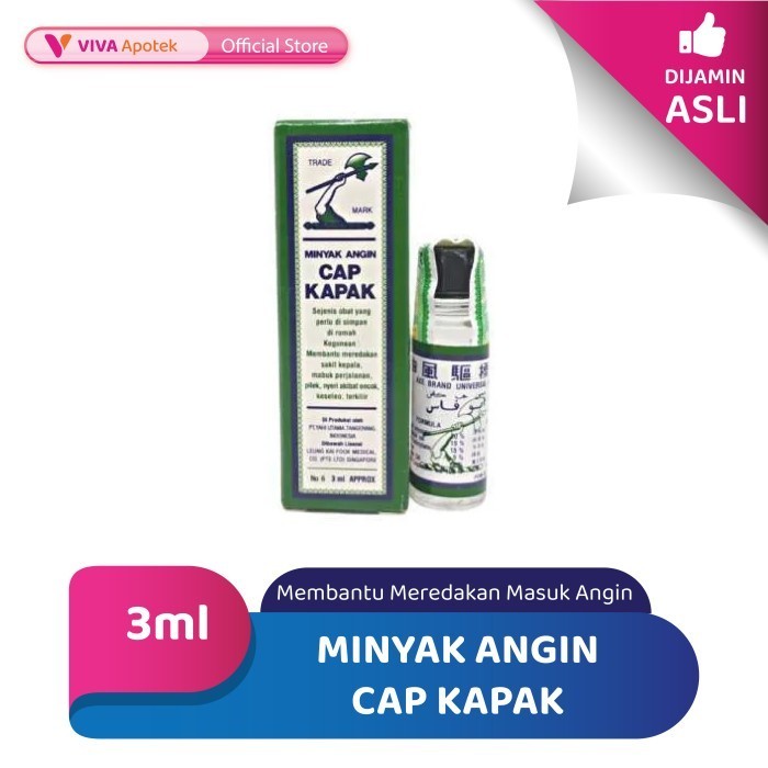 Minyak Angin Cap Kapak Membantu Meredakan Masuk Angin (3 ml)