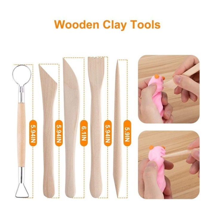Han 36Pcs Alat Ukir Clay Pottery Tools Alat Ukir Tanah Liat Alat Ukir Clay