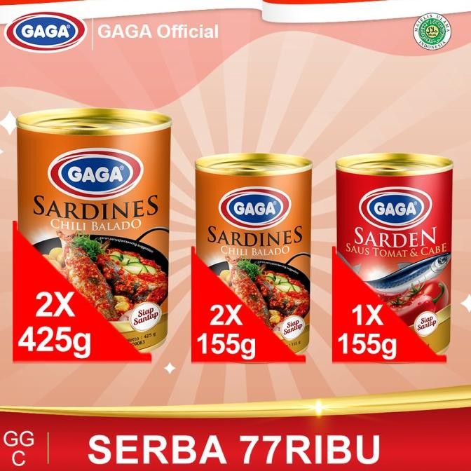

GAGA Sarden Balado 4pcs FREE GAGA Sarden Tomato Chilli 1pc (GGC)