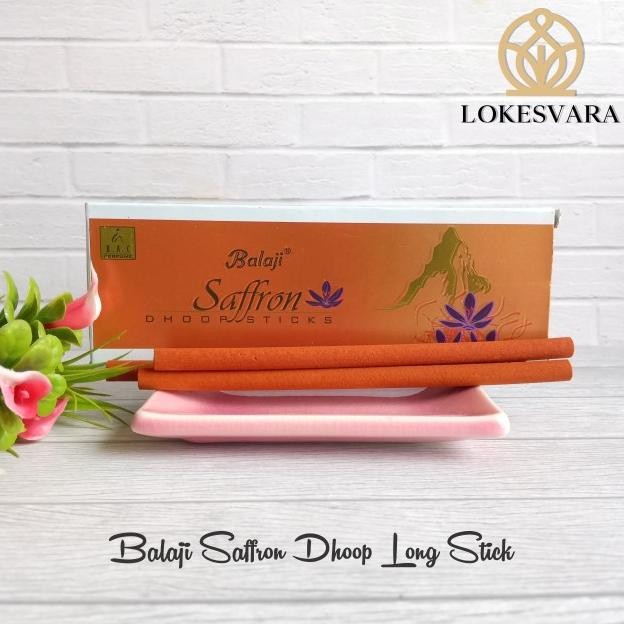 #####] Dupa Hio Wangi Harum India Balaji Saffron Dhoop Long Stick