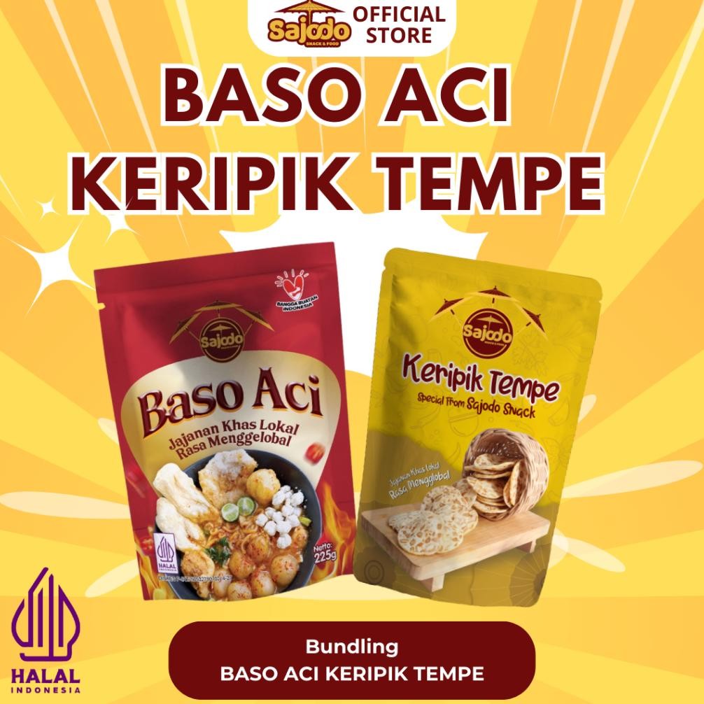 

Special Promo SAJODO - PAKET DUO SAJODO SNACK (BASO ACI 195 Gram, SEBLAK 195 Gram, KEJU AROMA 185 Gram, KERIPIK TEMPE 100 Gram) Termurah