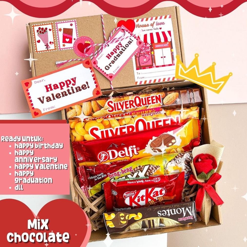 

dgh-43 [MIX CHOCOLATE] KADO ULANG TAHUN CEWEK COWOK | WISUDA | ULTAH | HAMPERS COKLAT VALENTINE GIFT BOX | KADO COKELAT COKLAT CHOCOLATE GIFT BOX | KADO ANNIVERSARY GRADUATION HAPPY BIRTHDAY | VALENTINE BOX Original