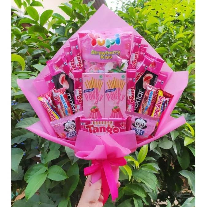 

Ah67 (B) buket pink YUPI POCKY PREMIUM cantik/paket/bingkisan Snack Ulang Tahun/Ultah/ Wisuda/Kado/Hadiah Hemat