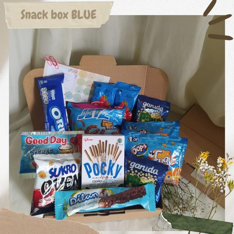 

wdr-75 /SNACK BOX BLUE EDITION/KADO ULTAH ANNIVERSARY WISUDA MURAH Berkualitas