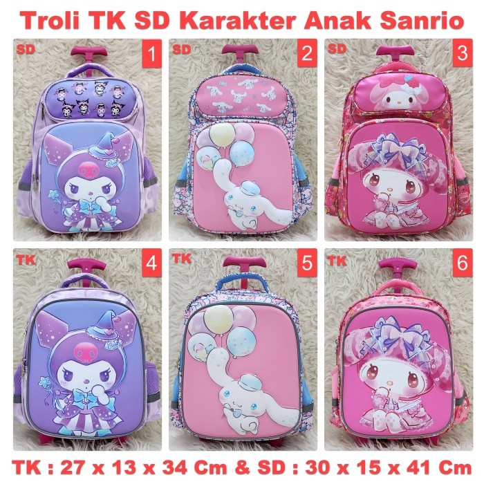 Tas Koper Anak Sd Tk Karakter Anak H72016 H72013 Kuromi Sanrio Melody