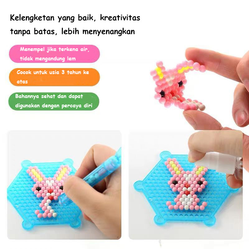 HOT PROMO JAKI MAINAN PUZZLE MANIK AJAIB SET 2200PCS DIY PENDIDIKAN TEMPELKAN MANIK AJAIB KABUT AIR