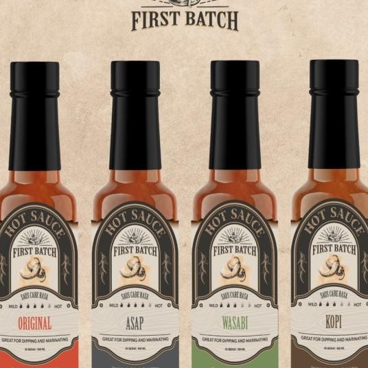 

First Batch Hot Sauce | Saus Pedas Halal Vegan All Variant Wasabi Kopi Bpom 50 Ml 150 Ml