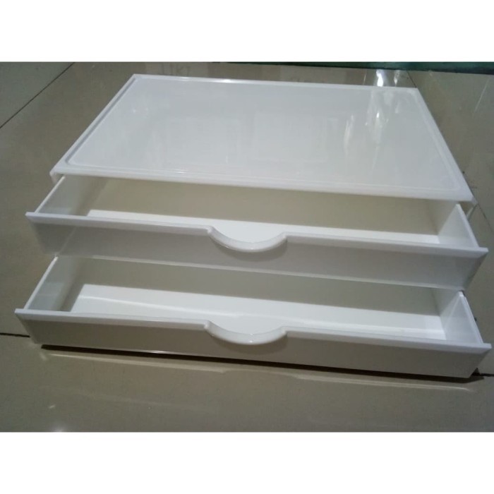 Terbaru - Tempat Makeup Akrilik 2 Drawer Large Size Import Nhad01Cl
