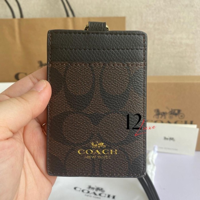 

Terbaru!!! Coach Unisex Lanyard ID Card Holder Tempat Kartu ID Akses Kantor Pria