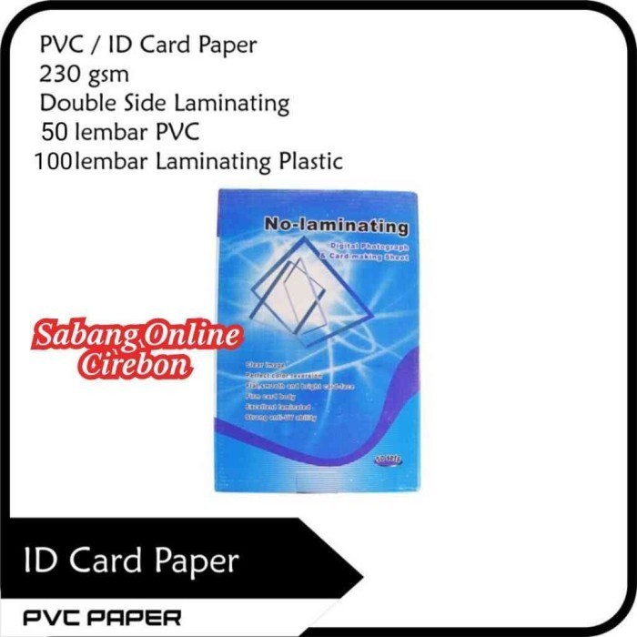 

Terbaru!!! PTR BAHAN ID CARD / PVC KERTAS ID CARD 1 PAK ISI 50 PC UKURAN A4