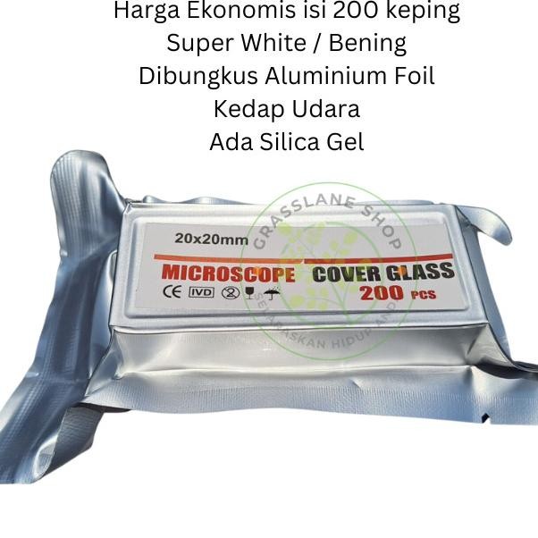 Kaca Utup Preparat 20X20 Cover De Glass Kroskop 20 X 20