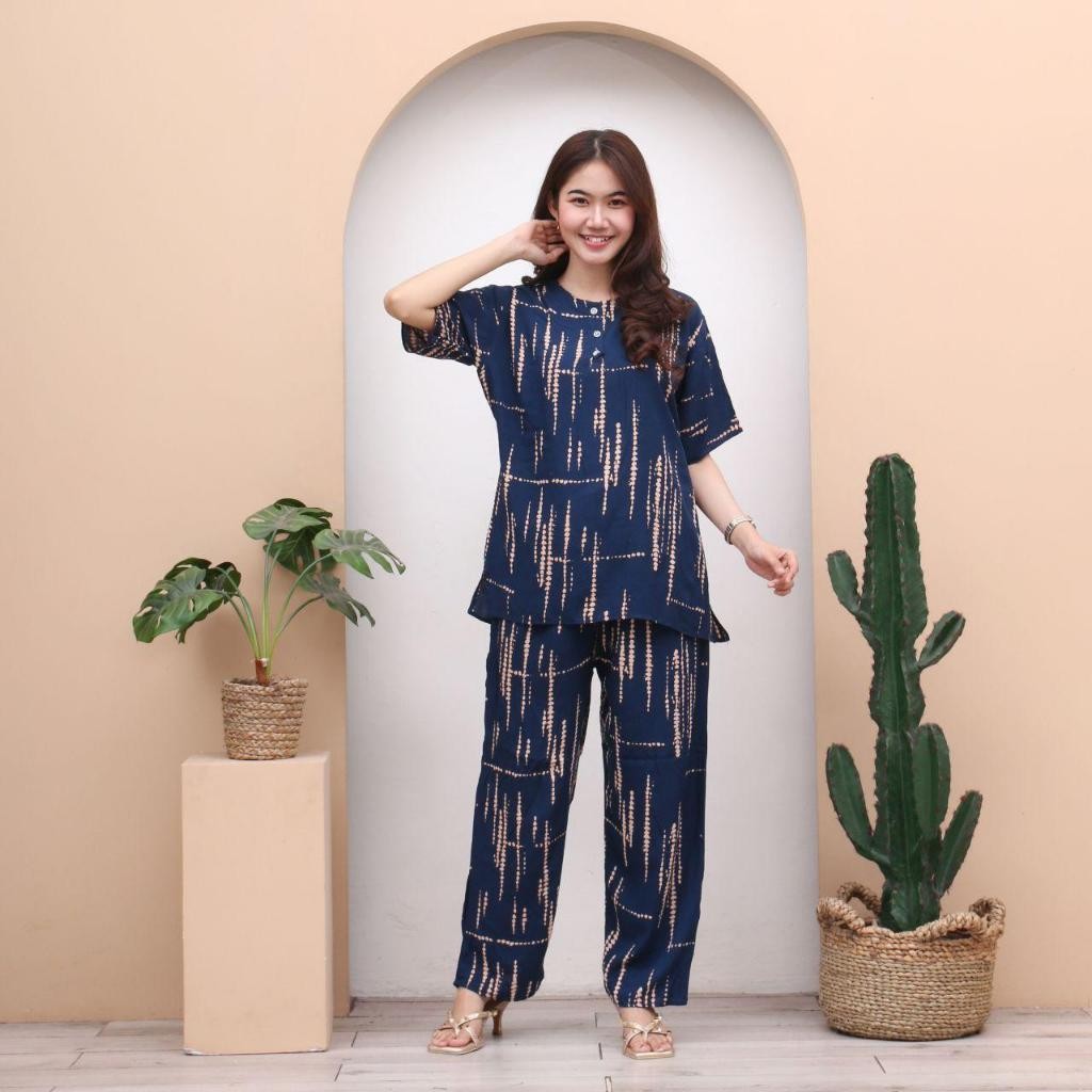 Setelan Wanita Kekinian Satustell Pakaian Prmpuan Wanset Cewek Lengan Panjang Pendek Oneset Korean S