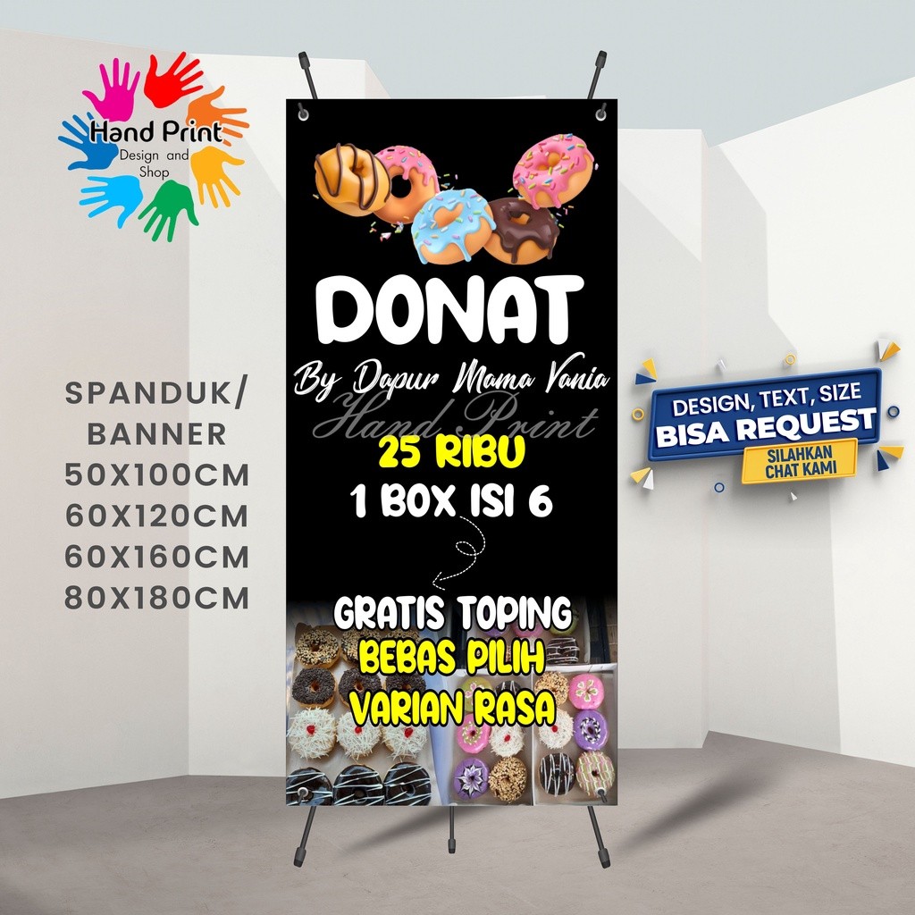 Spanduk Banner MMT Donat Jasuke Jagung Bakar Martabak Street Food Angkringan