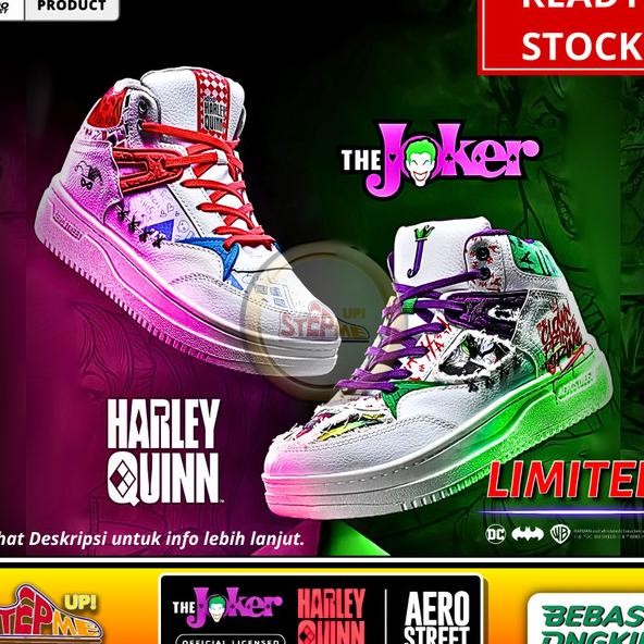 X Joker X Harley Quinn - Sepatu Sneakers Casual Joker Harley Quinn Licensed Dc Cocs