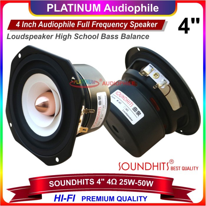 Speaker Full range 4 Inch Fullrange Speker 4" 25W-50W Soundhits SQ-403