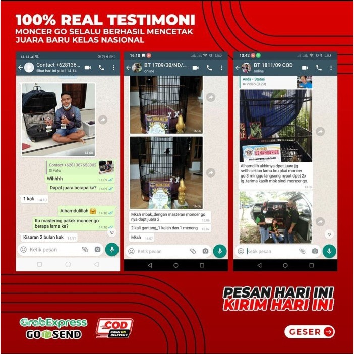 Moncer Go 99 Speaker pemasteran burung terbaru, 99 suara isian burung