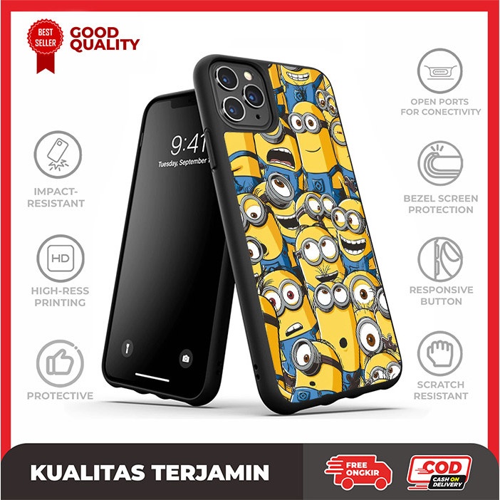 Case iPhone 11 12 13 14 15 16 XR XS Pro Max Plus Mini SE 4 Minions AH3252 iPhone Series A14