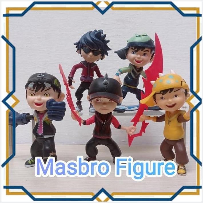 [MAS] ACTION FIGURE BOBOIBOY PETIR TOPPER KUE CAKE BOBOIBOY SET ISI 5